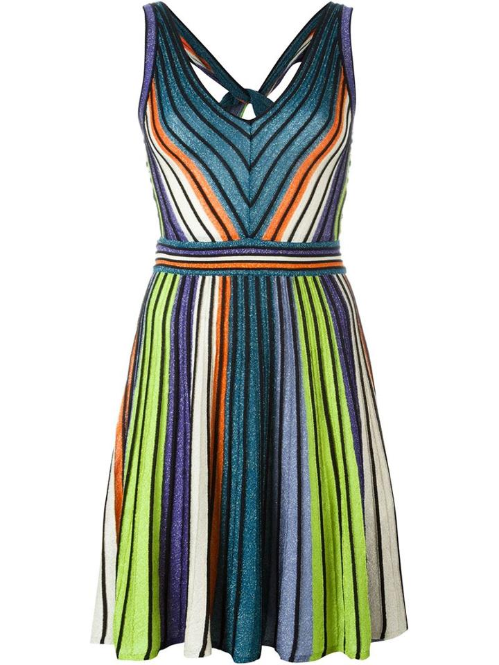 M Missoni Striped Open Back Dress