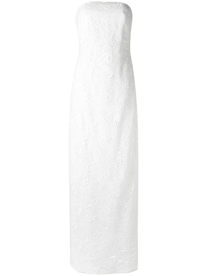 Tufi Duek Lace Ruffled Gown - White