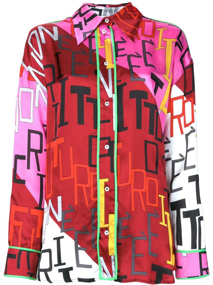 Msgm Graphic Print Shirt - Pink