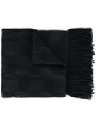Armani Collezioni Sheer Detail Scarf, Women's, Black, Silk/wool