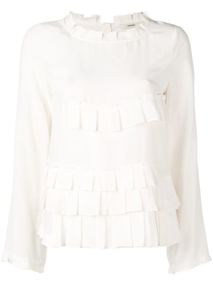 Odeeh Frill Trim Top - White