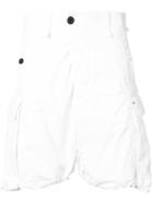 11 By Boris Bidjan Saberi Tie Hem Cargo Shorts - White