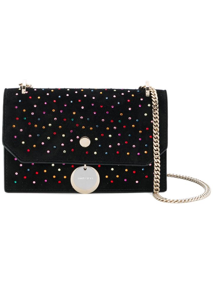 Jimmy Choo Finley Small Embellished Shoulder Bag - Black