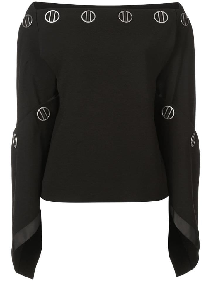 Dion Lee Spiral Sleeve Top - Black