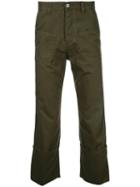 Loewe - Patch Pocket Trousers - Men - Cotton/linen/flax - 42, Green, Cotton/linen/flax