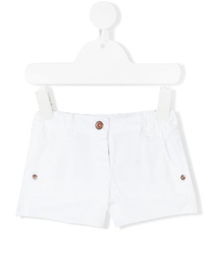 Babe And Tess - Denim Shorts - Kids - Cotton/spandex/elastane - 24 Mth, White