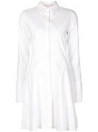 Brock Collection Flared Shirt Dress, Women's, Size: 6, White, Cotton/spandex/elastane