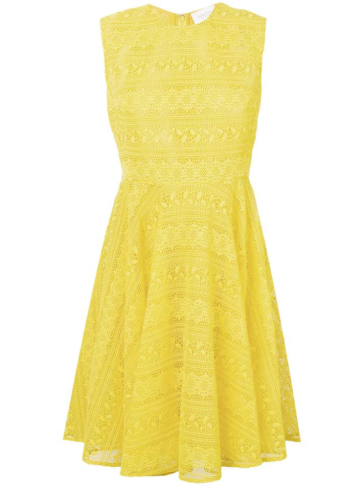Giambattista Valli Lace Skater Dress - Yellow & Orange