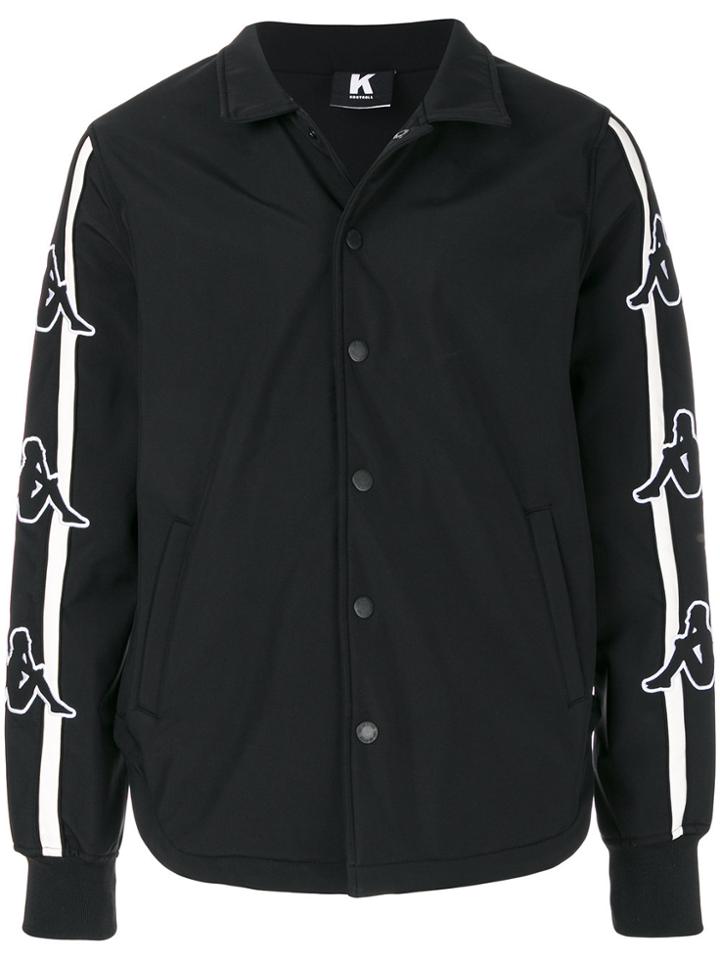 Kappa Embroidered Logos Bomber Jacket - Black