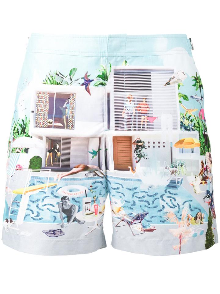 Orlebar Brown Pool Print Bulldog Swim Shorts - Multicolour