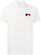 Moncler White Polo Shirt With Chest Logo