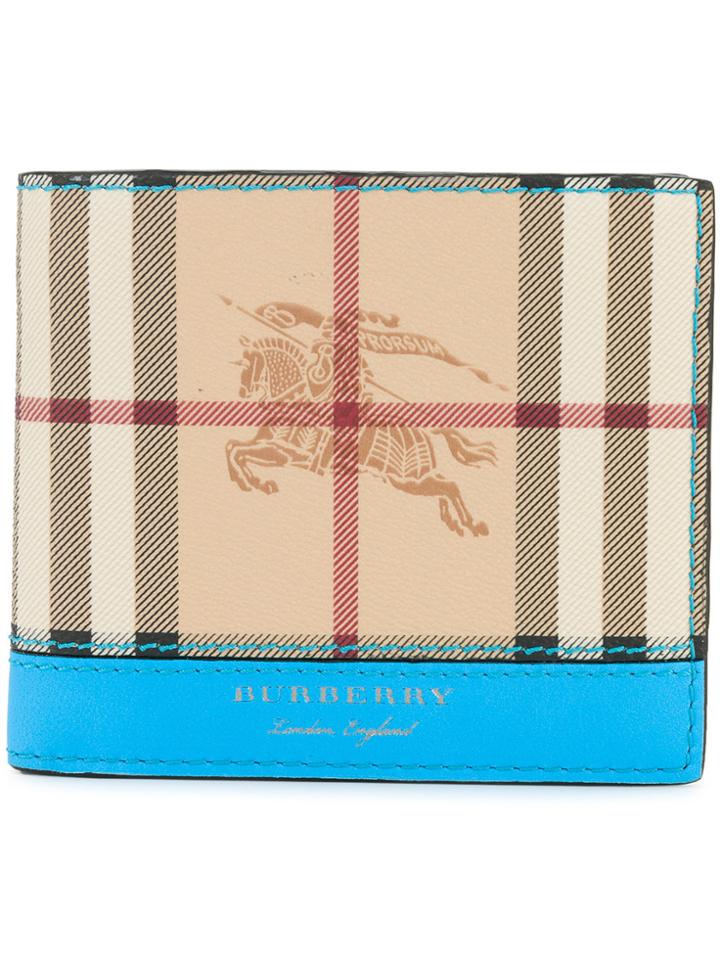 Burberry Haymarket Check International Bifold Wallet - Brown