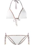 Burberry Vintage Check Detail Triangle Bikini - White