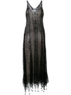 Alexander Mcqueen - Pom Pom Lace Dress - Women - Silk/viscose - M, Black, Silk/viscose