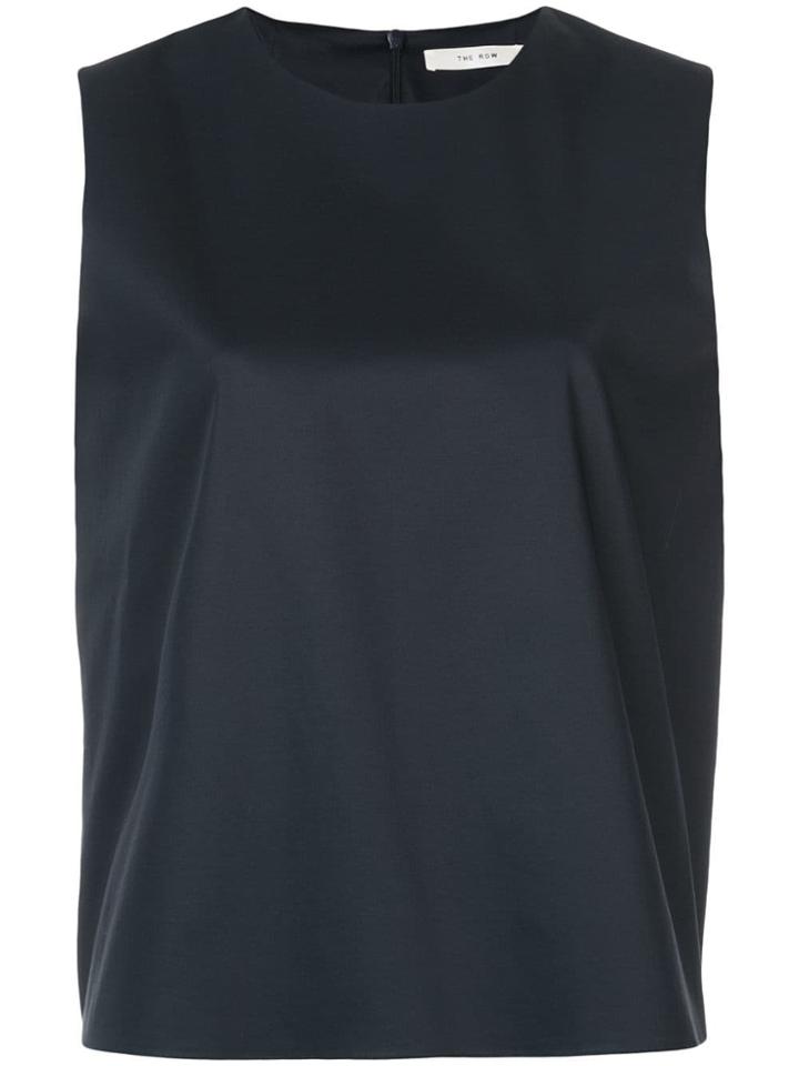 The Row Cropped Round Neck Top - Black