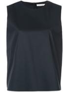 The Row Cropped Round Neck Top - Black