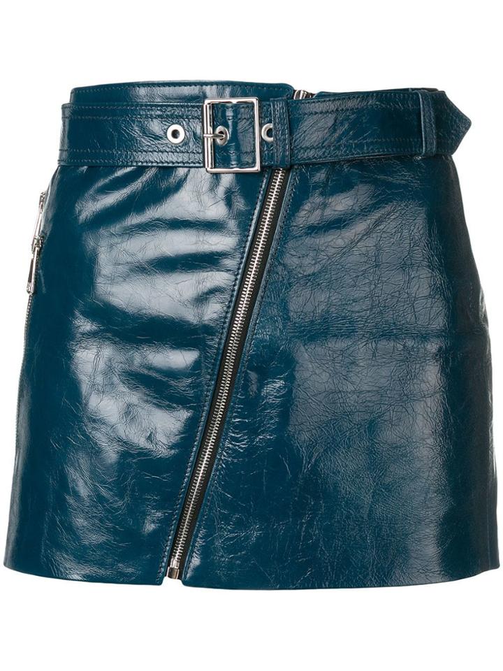 Manokhi Biker Skirt - Blue