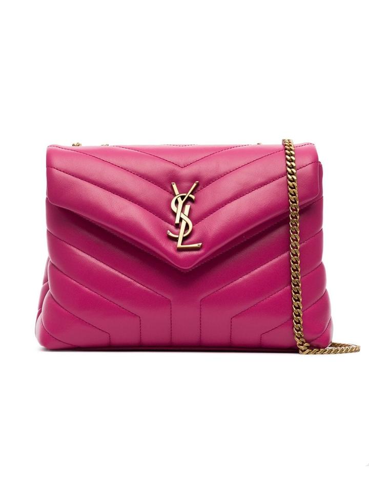 Saint Laurent Pink Lou Lou Quilted Leather Shoulder Bag - Pink &
