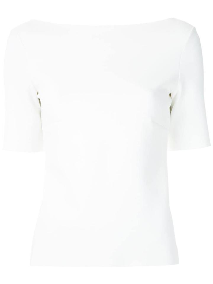Gloria Coelho Boat Neck Blouse - White