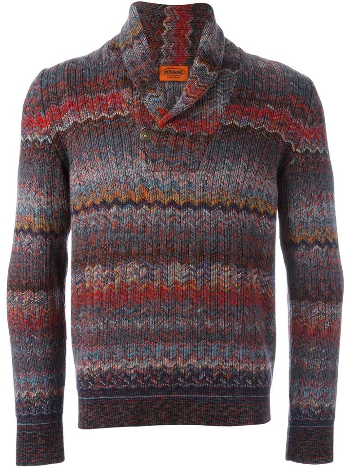 Missoni Striped V-neck Pullover