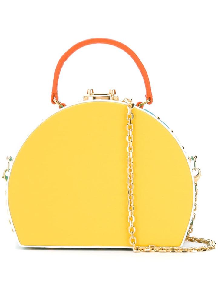 Luis Negri Colour-block Clutch - Orange