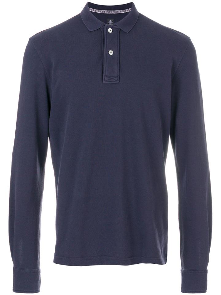 Eleventy Long-sleeve Polo Shirt - Blue