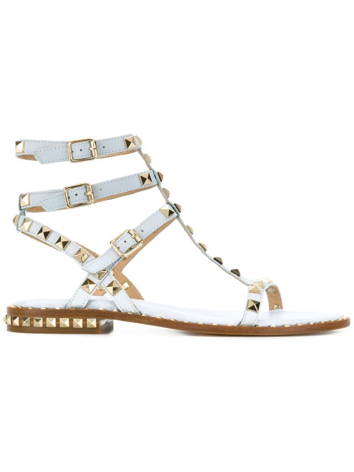 Ash Studded T-bar Poisson Sandals - Blue