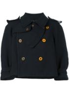Comme Des Garçons Comme Des Garçons Cropped Jacket, Women's, Size: Small, Black, Polyester