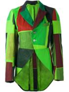 Comme Des Garçons Vintage Felt Patchwork Jacket - Green