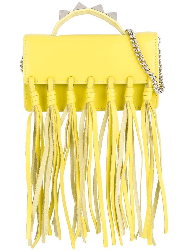 Salar - Fringed Clutch Bag - Women - Leather - One Size, Pink/purple, Leather