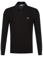 Lacoste Chest Logo Polo Shirt, Men's, Size: Xxl, Black, Cotton