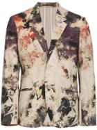 Yohji Yamamoto Painting Print Blazer Jacket - Nude & Neutrals