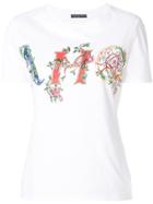 Alexander Mcqueen Floral Logo T-shirt - White