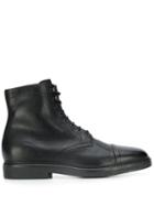 Doucal's Lace-up Leather Boots - Black