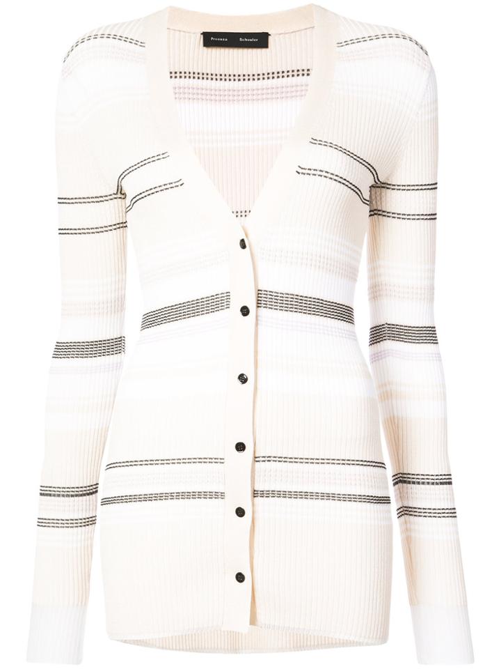 Proenza Schouler Ribbed Cardigan - Brown