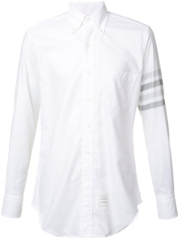 Thom Browne Striped Sleeve Shirt, Men's, Size: 2, White, Cotton