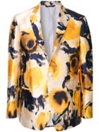 Sartorial Monk Printed Blazer - Yellow