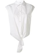 P.a.r.o.s.h. Sleeveless Cropped Shirt - White