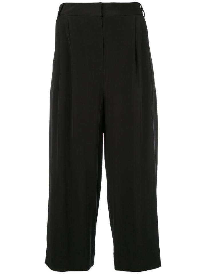 Tibi Cropped Pants, Women's, Size: 2, Black, Silk