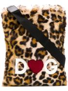 Dolce & Gabbana Leopard Print Shoulder Bag - Black