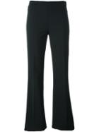 Moncler Bootcut Trousers, Women's, Size: 48, Black, Polyester/spandex/elastane/wool