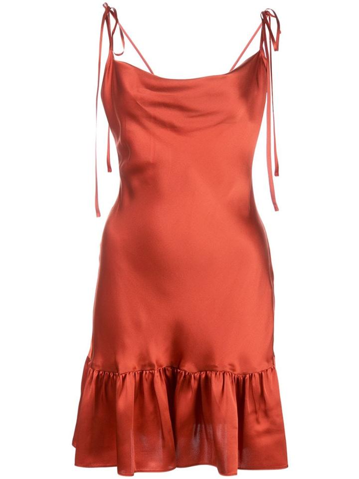 Cynthia Rowley Juliet Charmeuse Slip Dress - Red