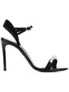 Lanvin Pearl Embellished Sandals - Black