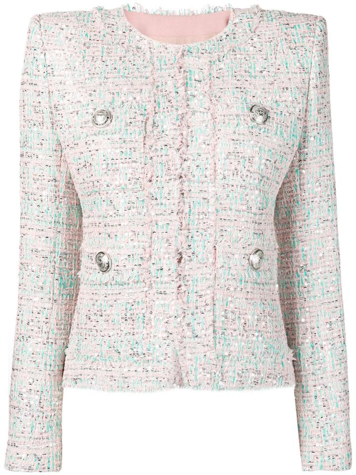 Balmain Sequin Tweed Jacket - Pink
