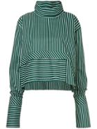 Anouki Striped Oversized Blouse - Green