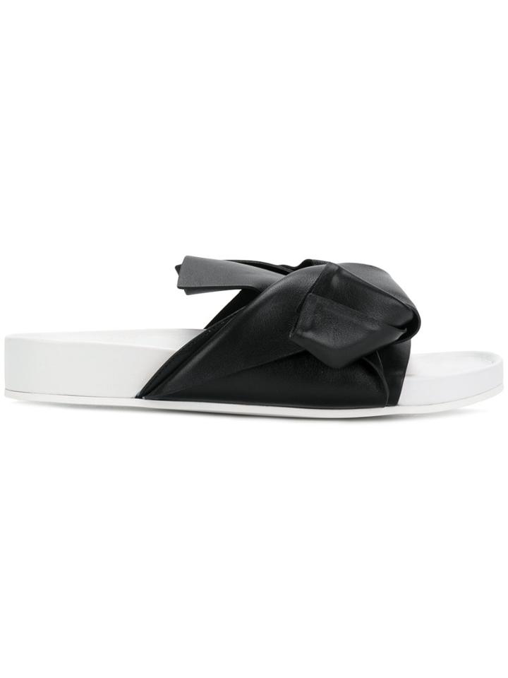 No21 Abstract Bow Slides - Black