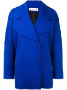 Marni Dolman Sleeve Coat, Women's, Size: 40, Blue, Silk/polyamide/spandex/elastane/wool