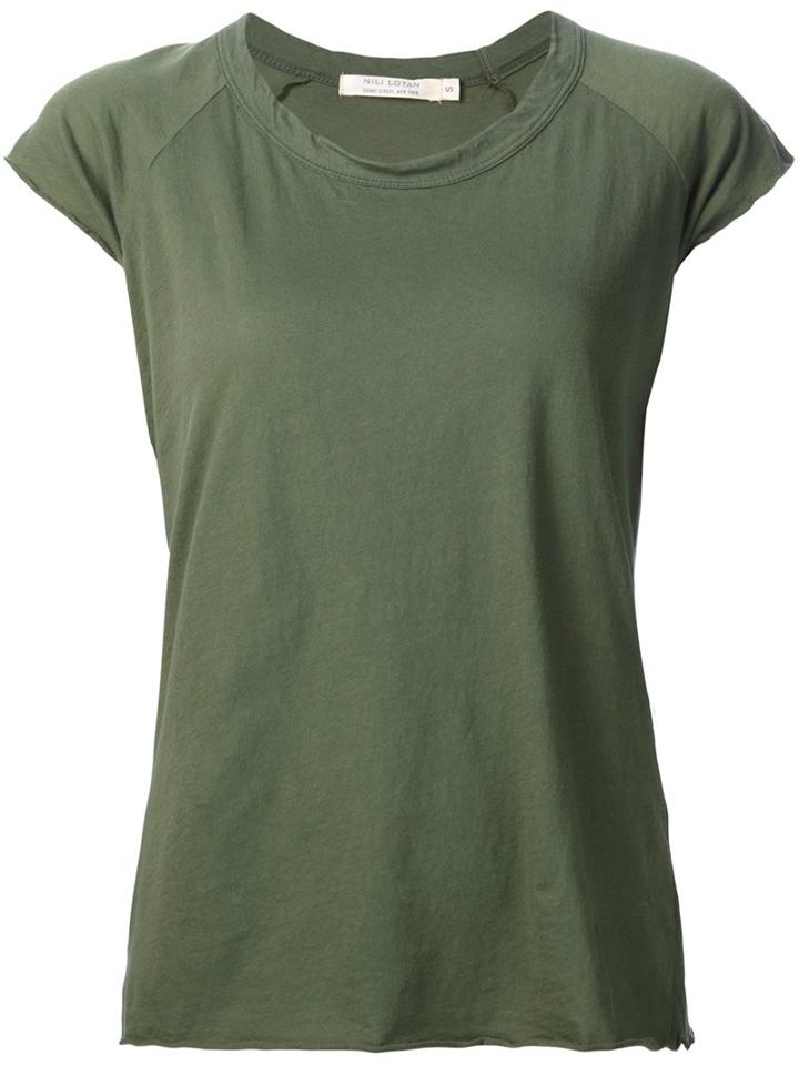 Nili Lotan Shortsleeved T-shirt, Women's, Size: Large, Green, Cotton