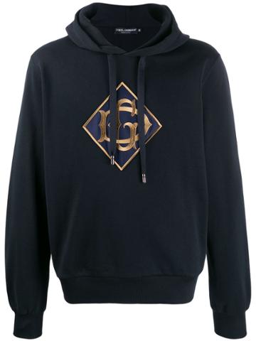 Dolce & Gabbana Dg Logo Hoodie - Blue