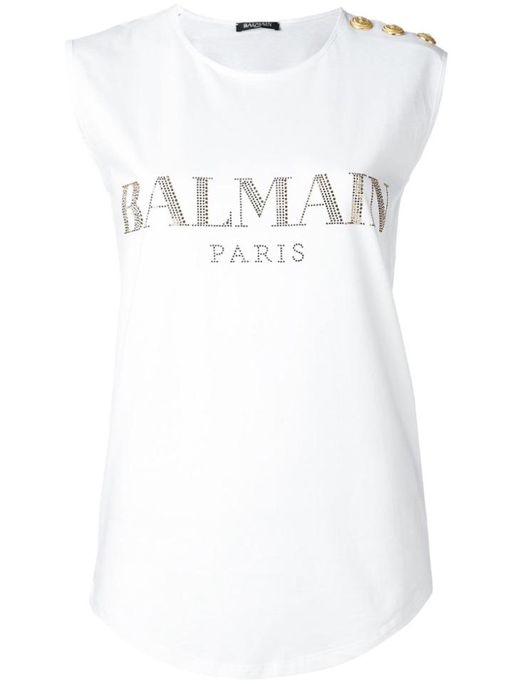 Balmain Logo T-shirt - White